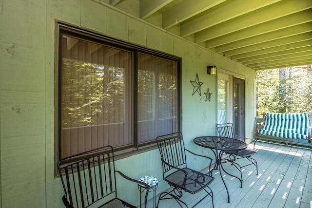 view of wooden deck