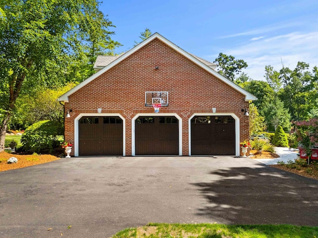 garage with driveway