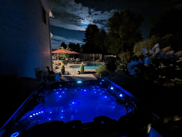 view of yard with an outdoor fire pit