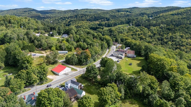 drone / aerial view with a mountain view