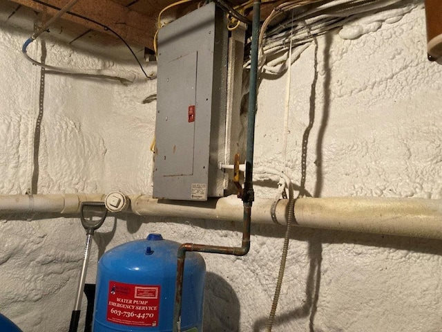 utility room featuring electric panel