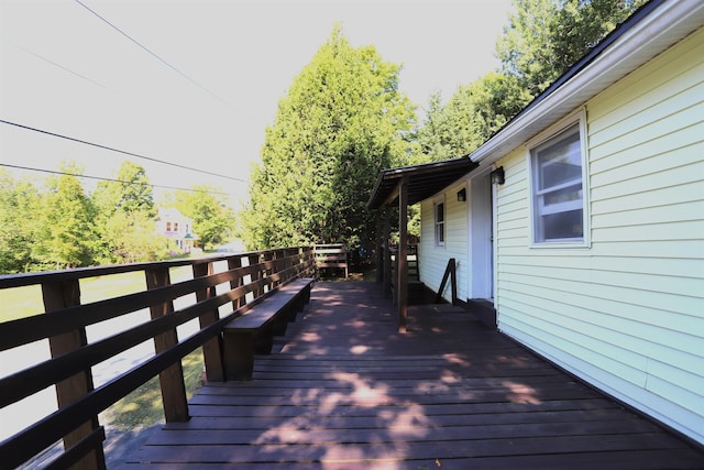 view of wooden terrace