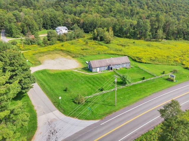 bird's eye view with a rural view