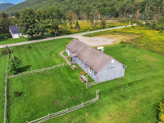 bird's eye view featuring a rural view