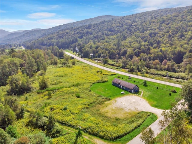 bird's eye view with a rural view and a mountain view