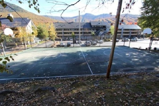 exterior space with a mountain view