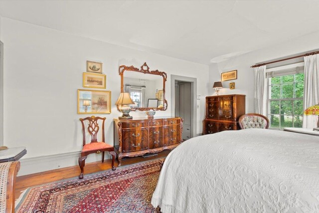 bedroom featuring hardwood / wood-style flooring