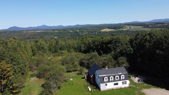 aerial view featuring a mountain view