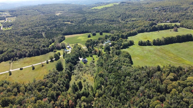 bird's eye view with a rural view