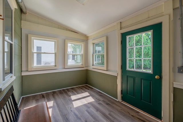 unfurnished sunroom featuring a wealth of natural light