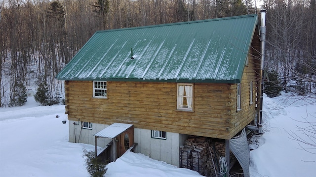 view of snow covered structure