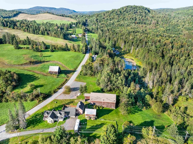 aerial view featuring a rural view