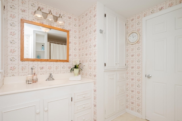 bathroom featuring vanity