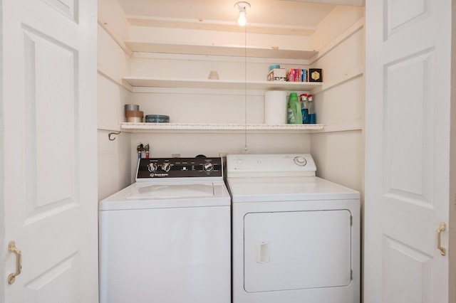 laundry room featuring washer and dryer