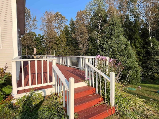 view of wooden deck