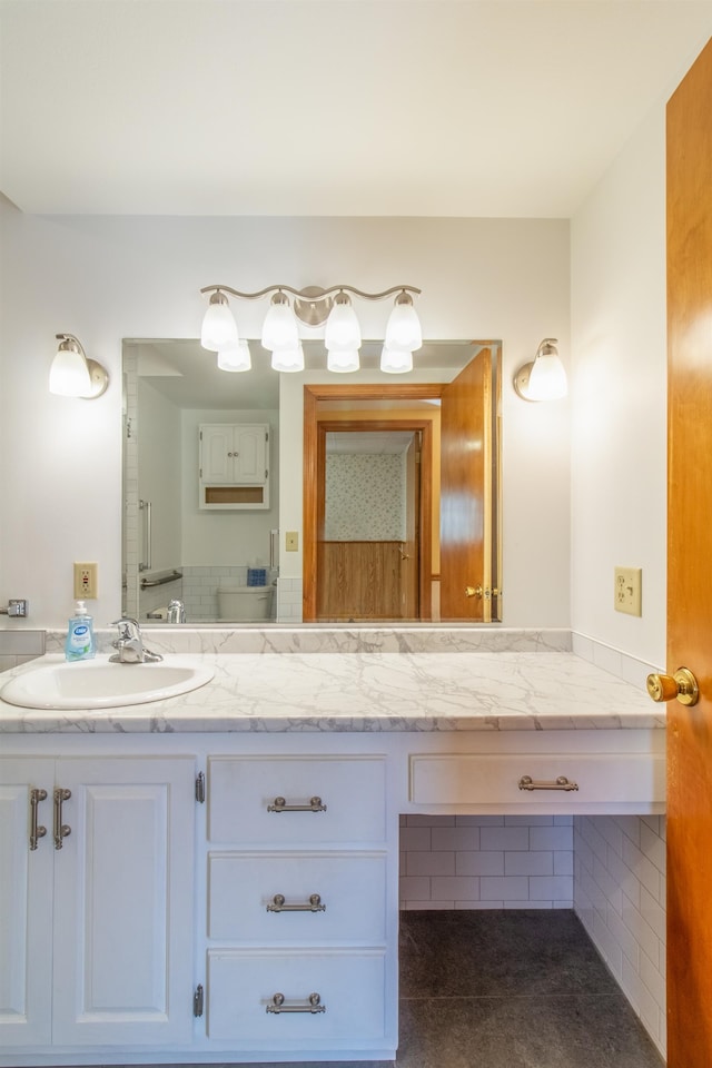 bathroom featuring vanity