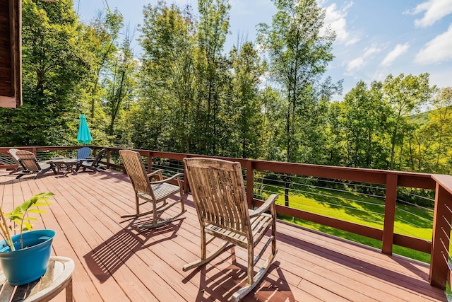 view of wooden terrace