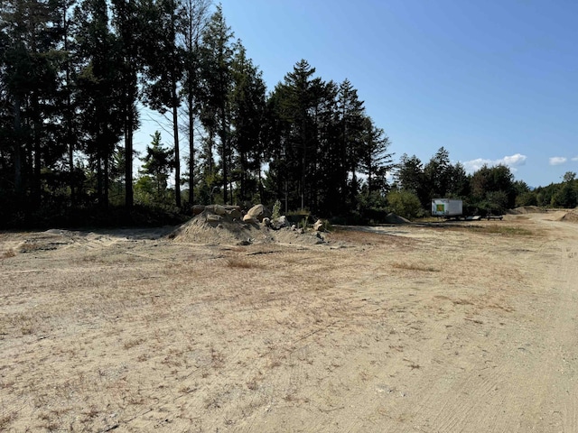 view of yard with a rural view