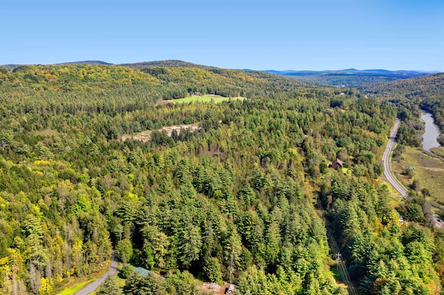 aerial view featuring a mountain view