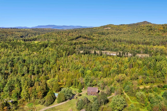 drone / aerial view with a mountain view