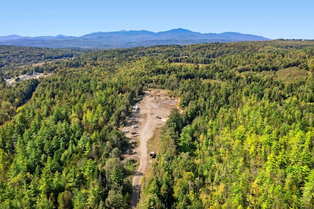 drone / aerial view with a mountain view