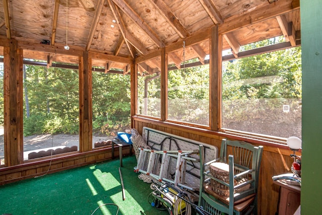 359 Gold Coast Dr, Wakefield, NH 03830 - sunroom / solarium featuring vaulted ceiling