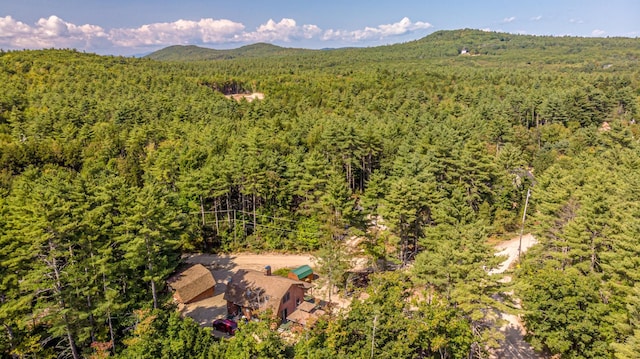 359 Gold Coast Dr, Wakefield, NH 03830 - view from above of property featuring a forest and a mountain backdrop