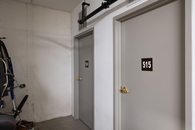 interior space with concrete flooring