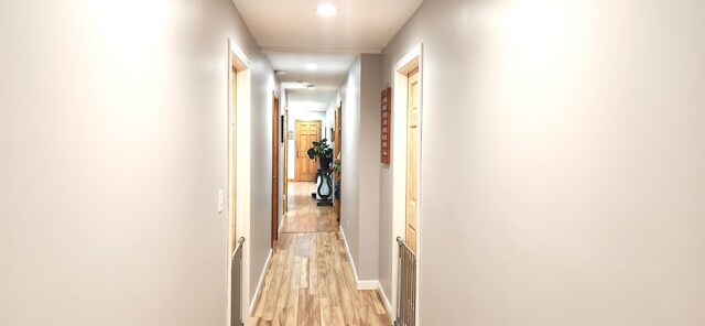 bedroom featuring ceiling fan, light hardwood / wood-style floors, and a closet