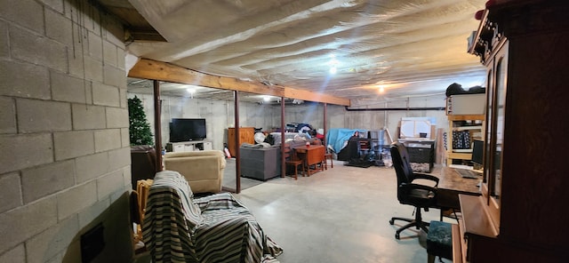 view of basement