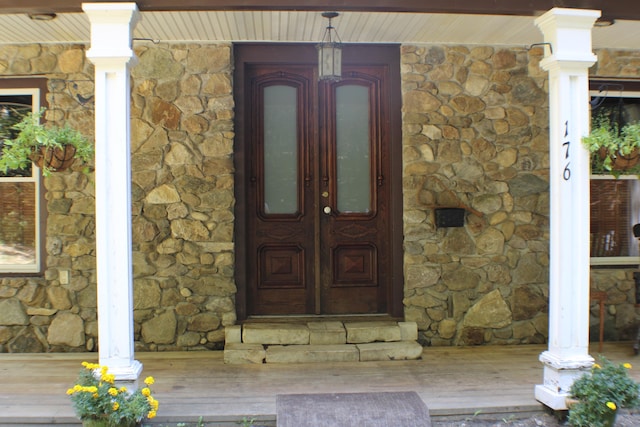 view of exterior entry