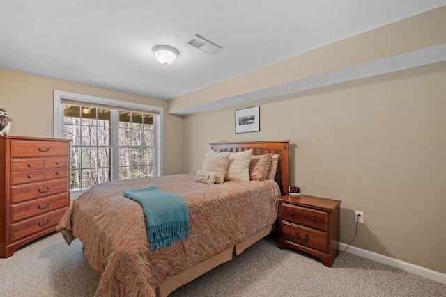 view of carpeted bedroom