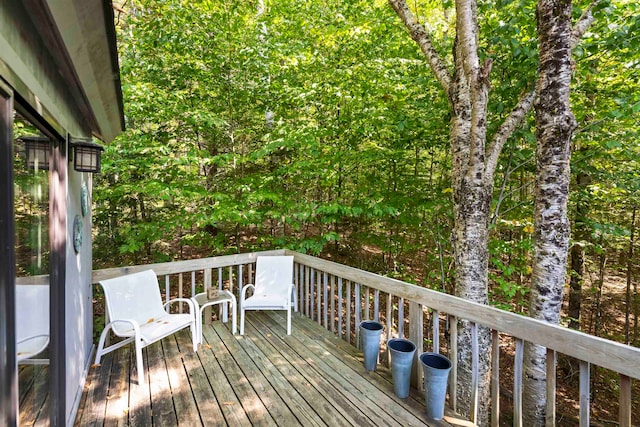 view of wooden deck