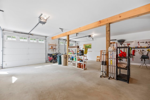 garage featuring a garage door opener