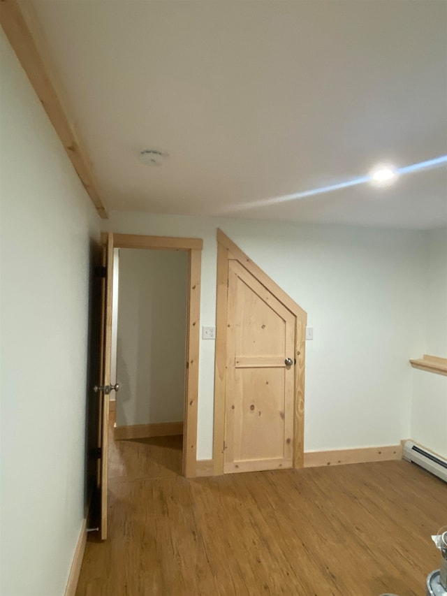 interior space with light hardwood / wood-style floors