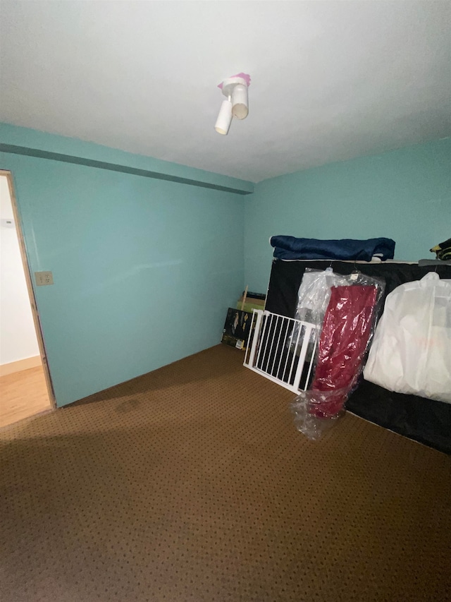 bedroom with carpet