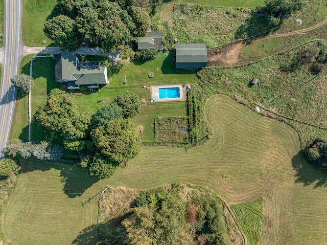 bird's eye view featuring a rural view