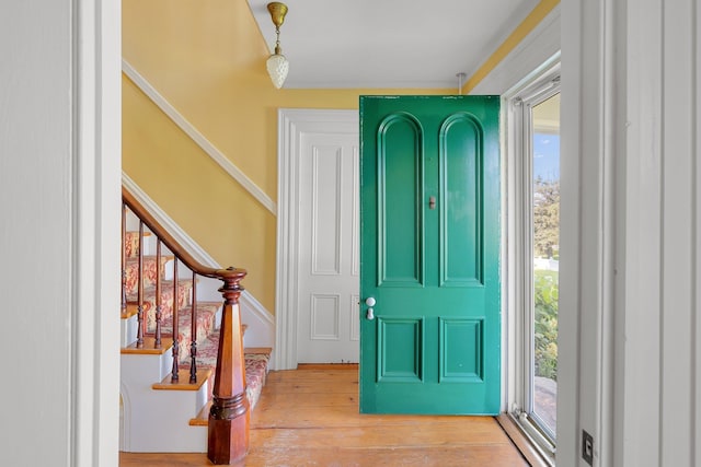 entrance foyer featuring light hardwood / wood-style flooring