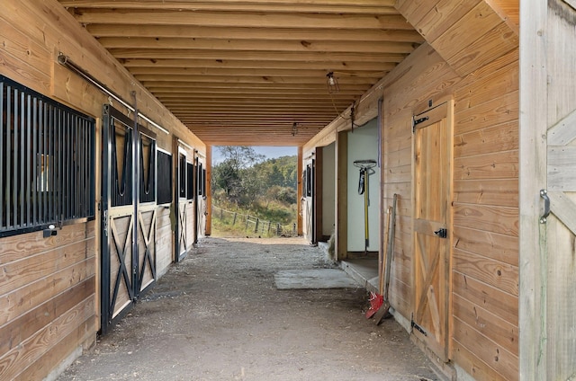 view of horse barn