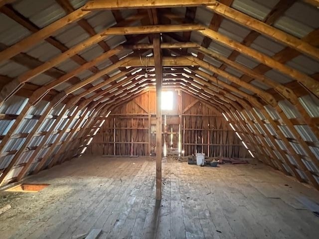 view of attic