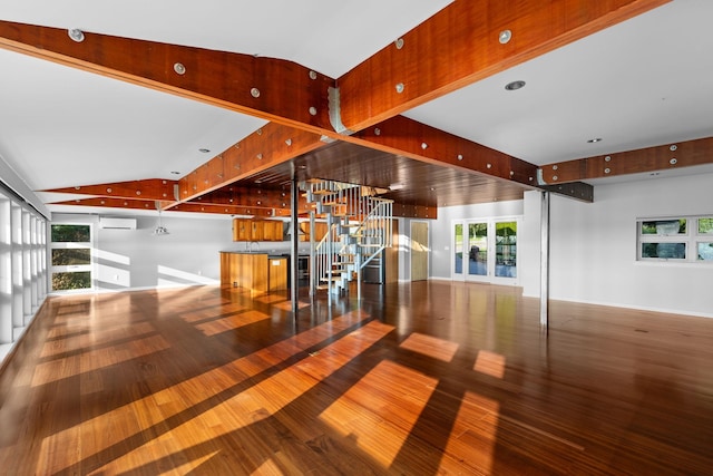 interior space with hardwood / wood-style flooring