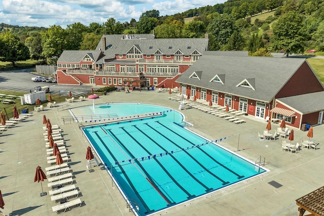 view of pool with a patio