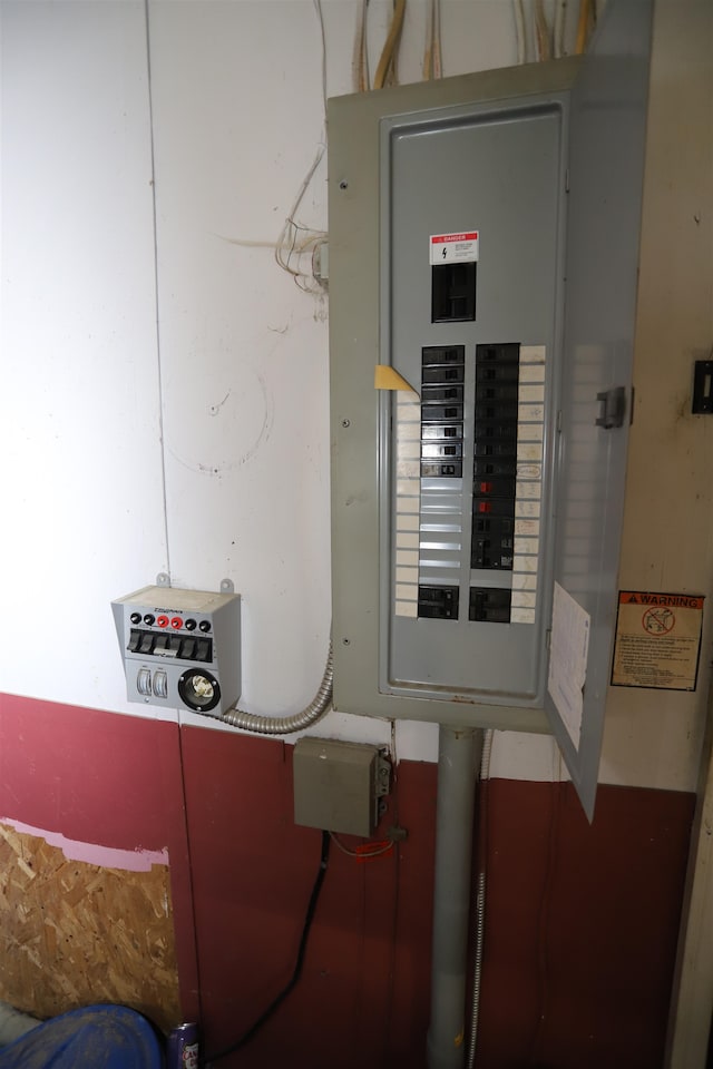 utility room with electric panel