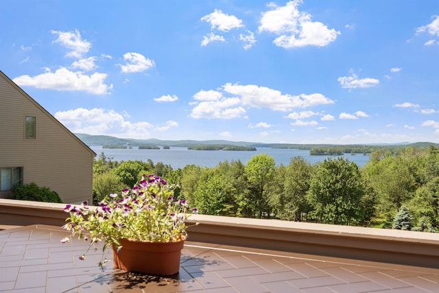 property view of water with a mountain view