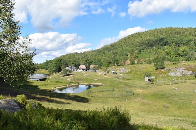 view of property's community with a water view