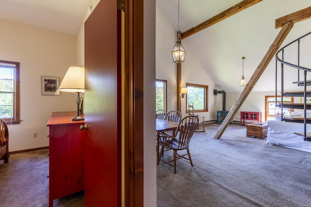 27 Lawrence Hill Rd Unit 5, Weston, VT 05161 - carpeted dining room featuring healthy amount of natural light and baseboards