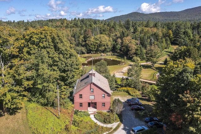 27 Lawrence Hill Rd Unit 5, Weston, VT 05161 - aerial view of property and surrounding area with a forest and a nearby body of water