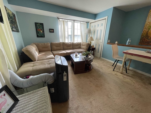 view of carpeted living room