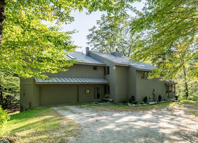 view of front of home with a garage