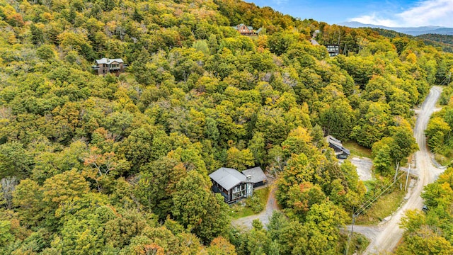 drone / aerial view with a mountain view